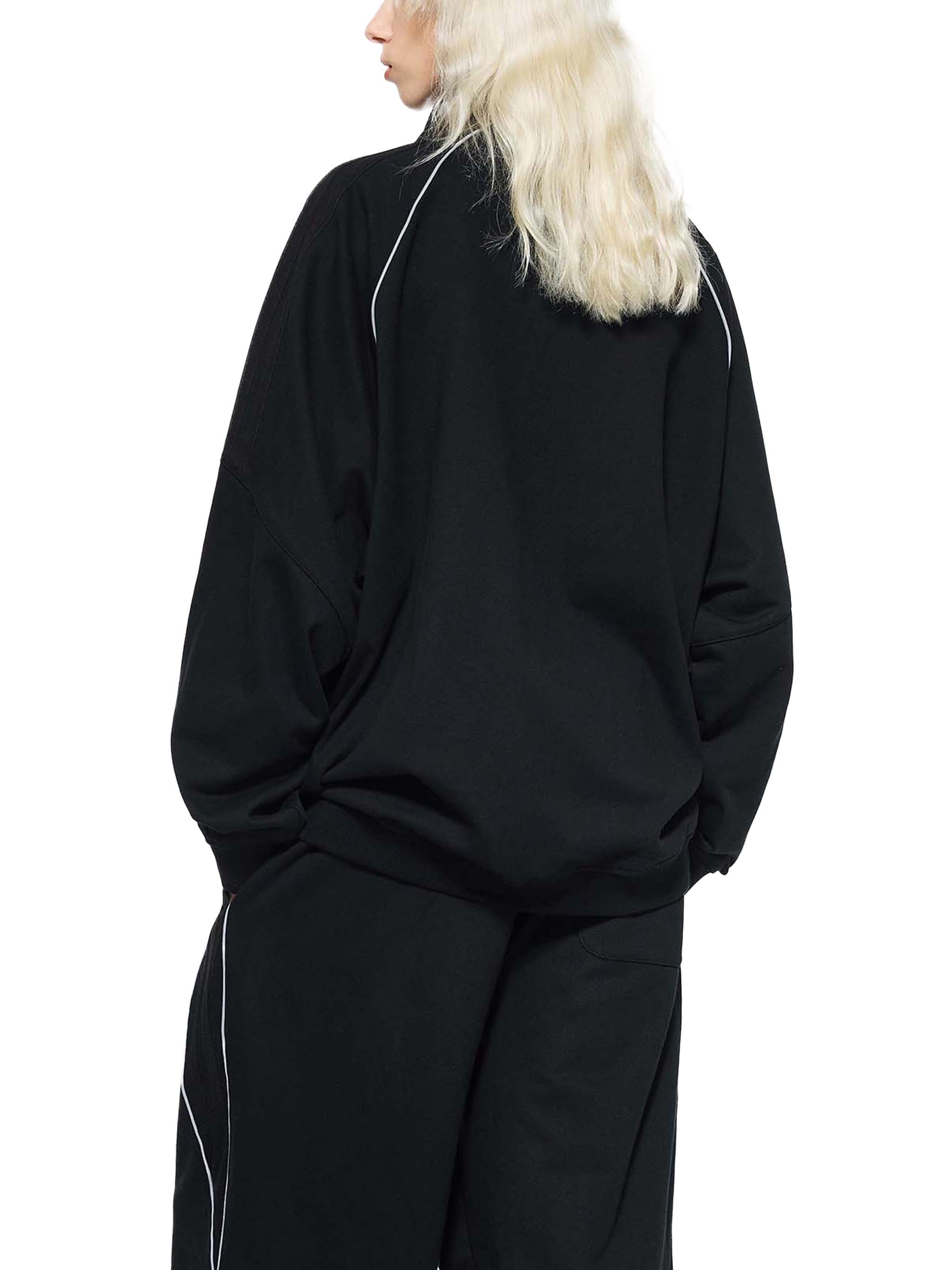 EVERYDAY Reflection Striped Raglan Sleeve Jacket