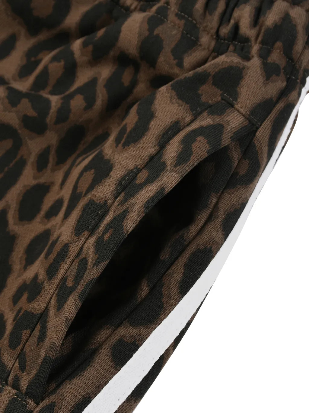 Logo Leopard Drawstring Shorts