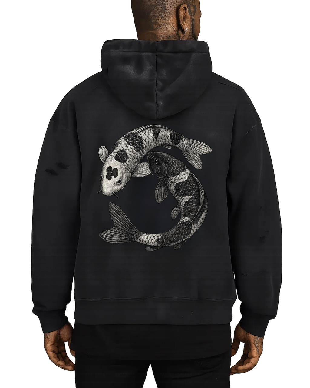 Koi Heavyweight Hand-Frayed Washed Hoodie