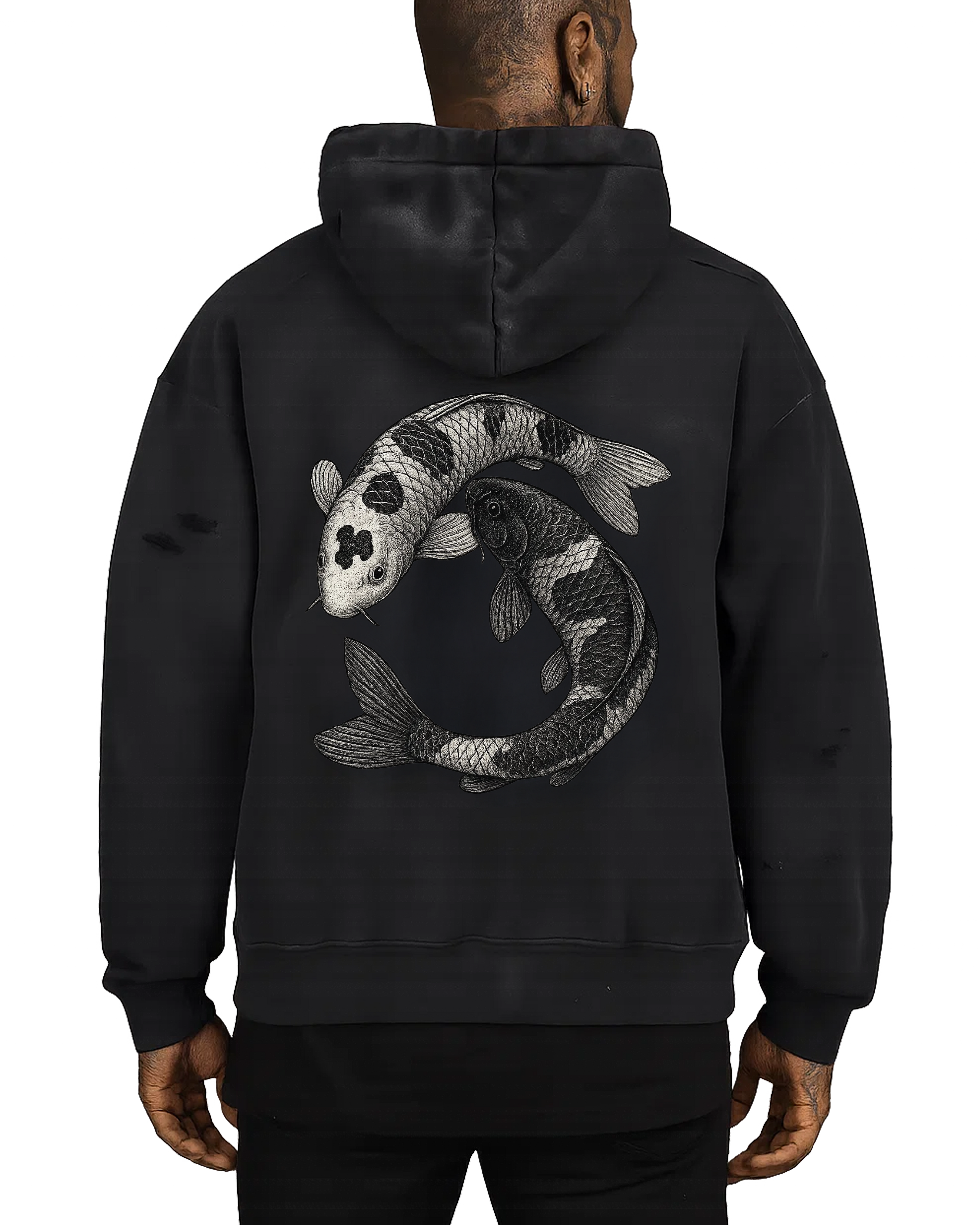 Koi Heavyweight Hand-Frayed Washed Hoodie