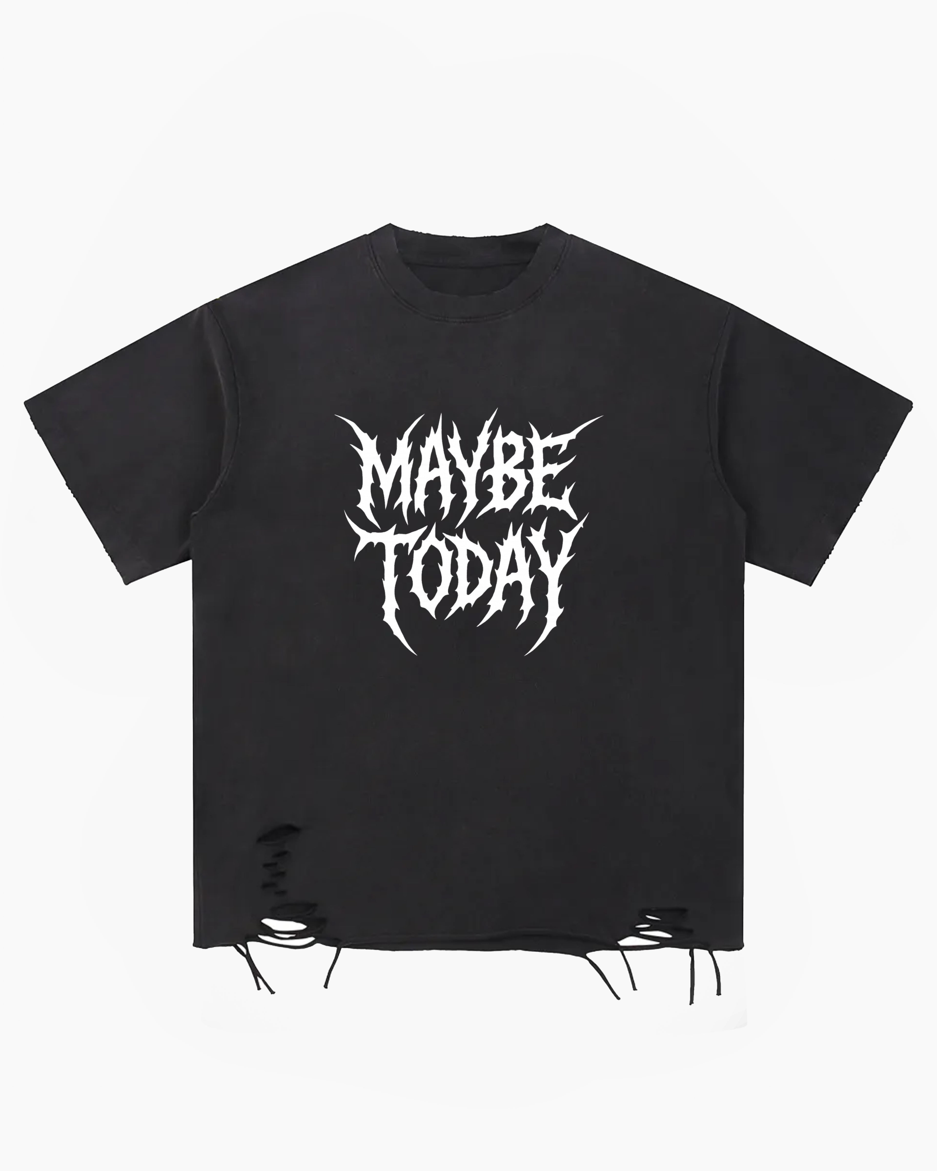 Destroy Snow Washed Raw-Hem Tee