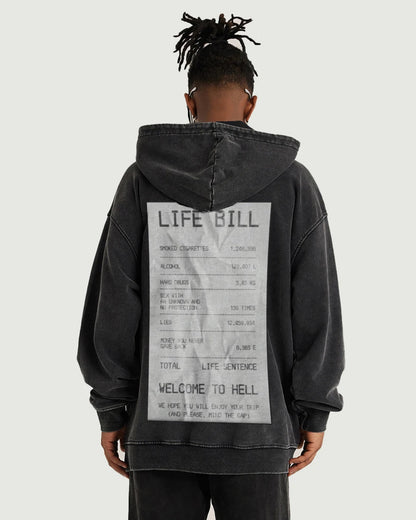 Life Bill Enzyme Washed Hoodie
