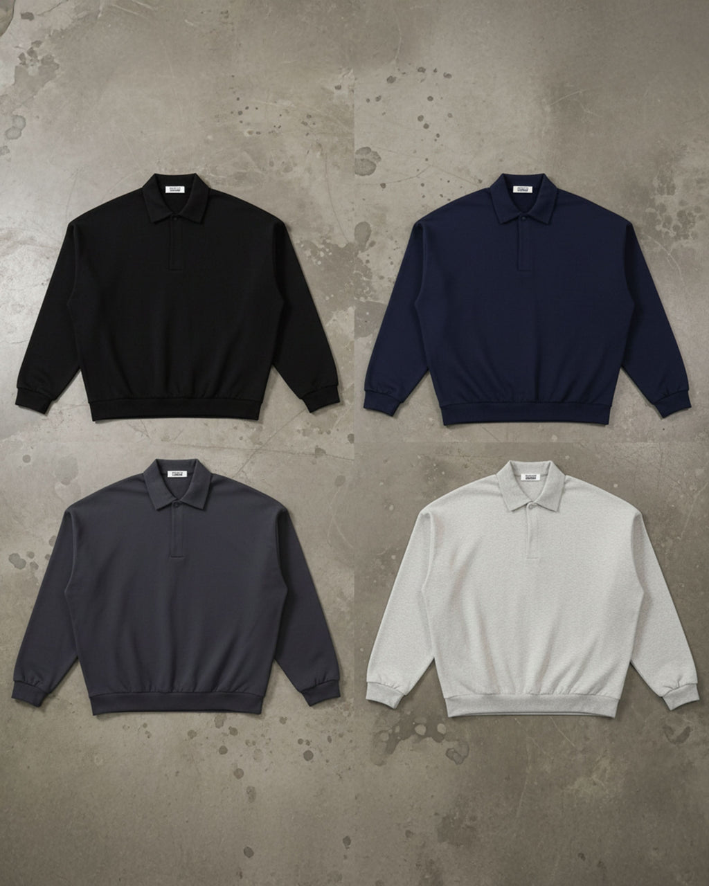 EVERYDAY Heavyweight Fleece Polo Sweatshirt