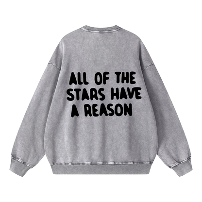 All of the Stars Acid Wash Oversize Sweatshirt