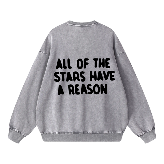 All of the Stars Acid Wash Oversize Sweatshirt