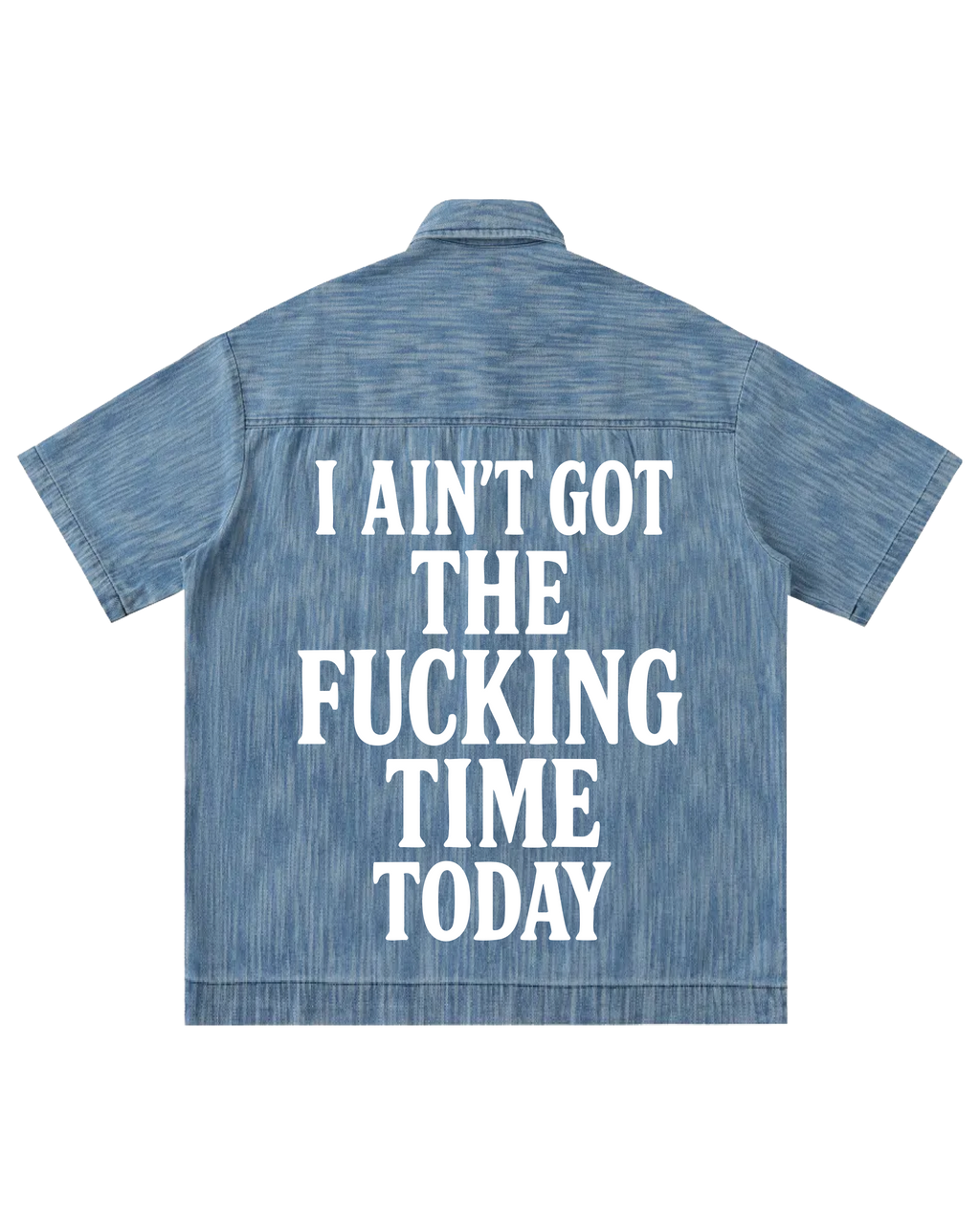 Time Today Distressed Wash Collared Tee