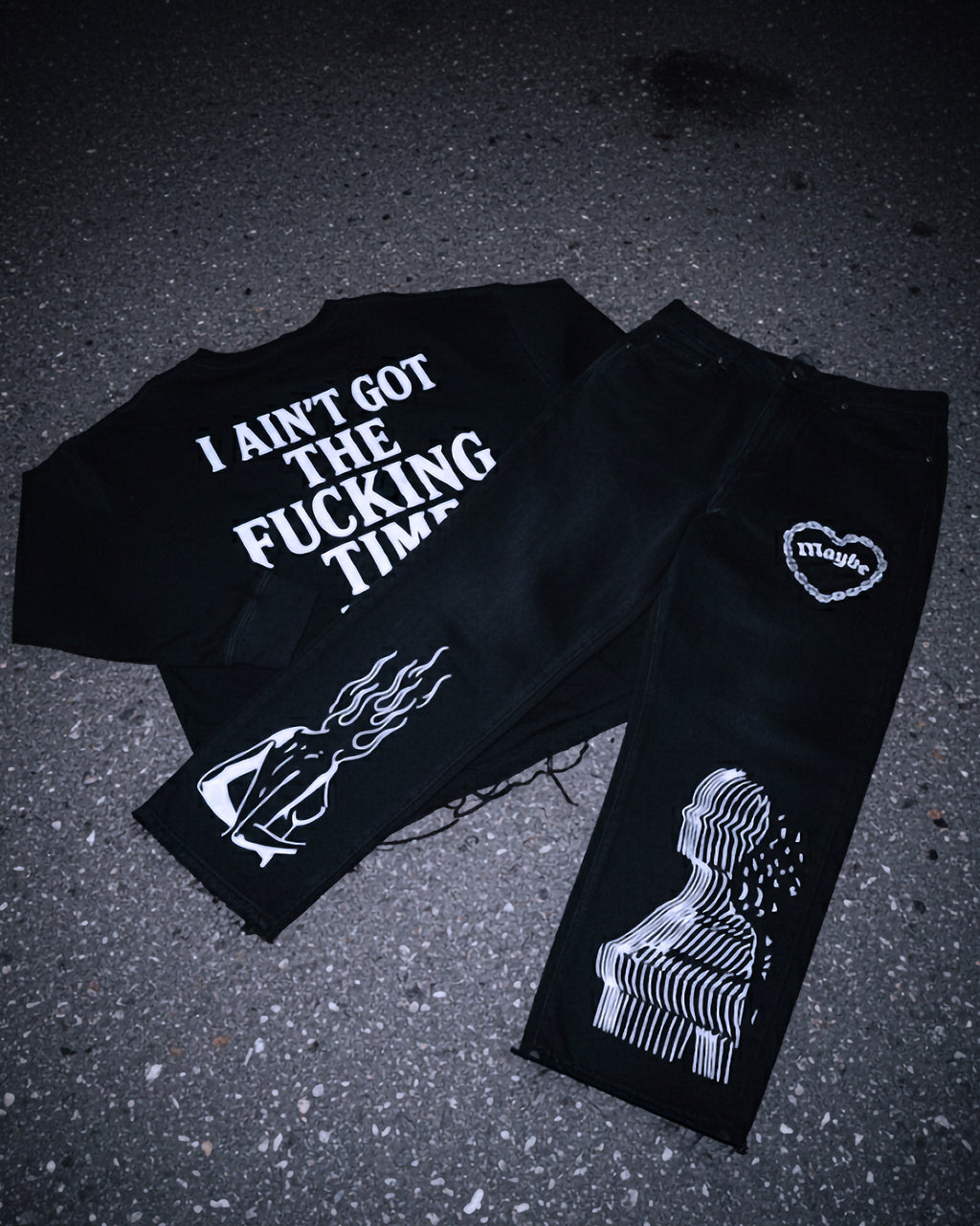 Curses Heavyweight Cotton Straight-Leg Pants