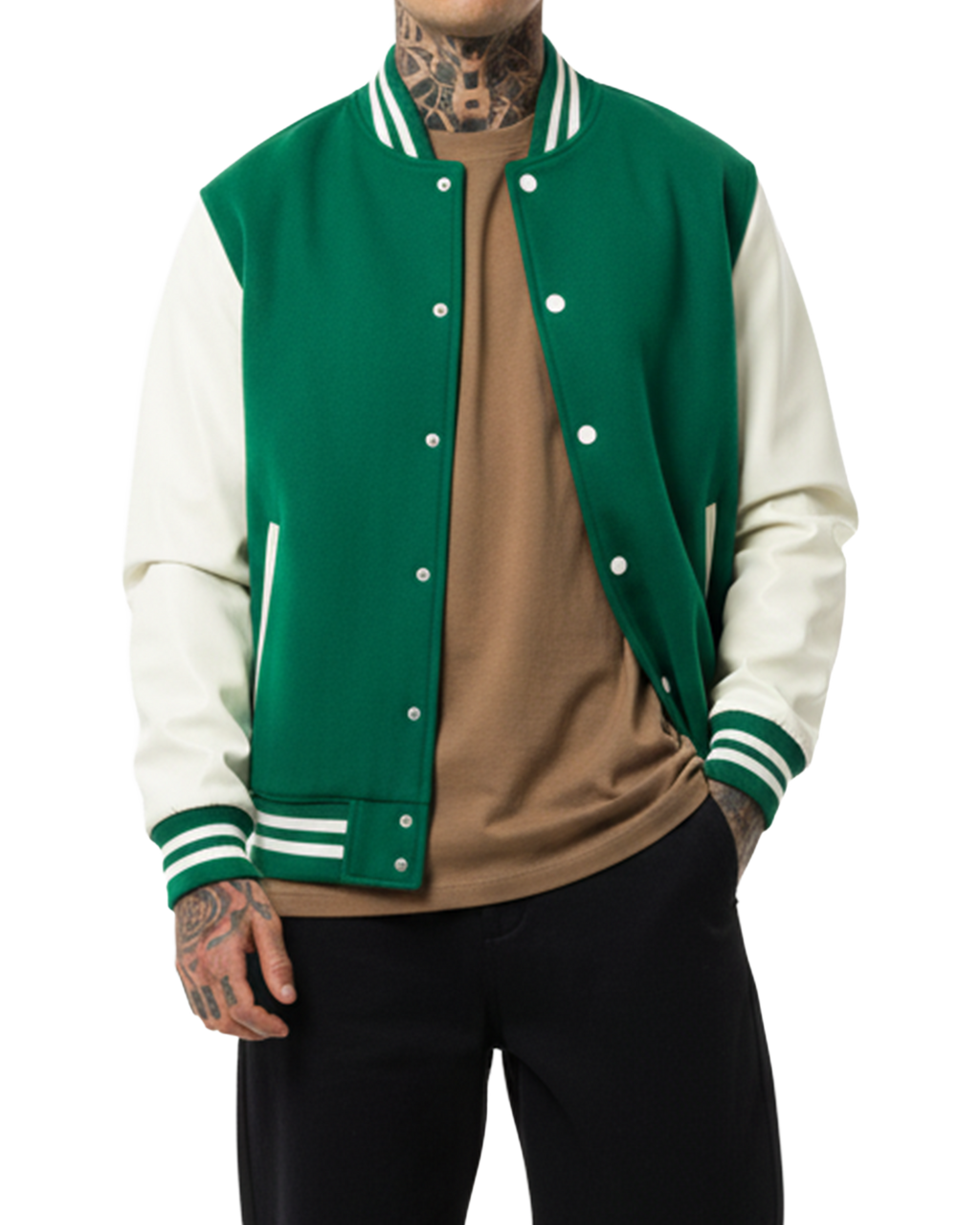 EVERYDAY Two-Tone Fleece Varsity Jacket
