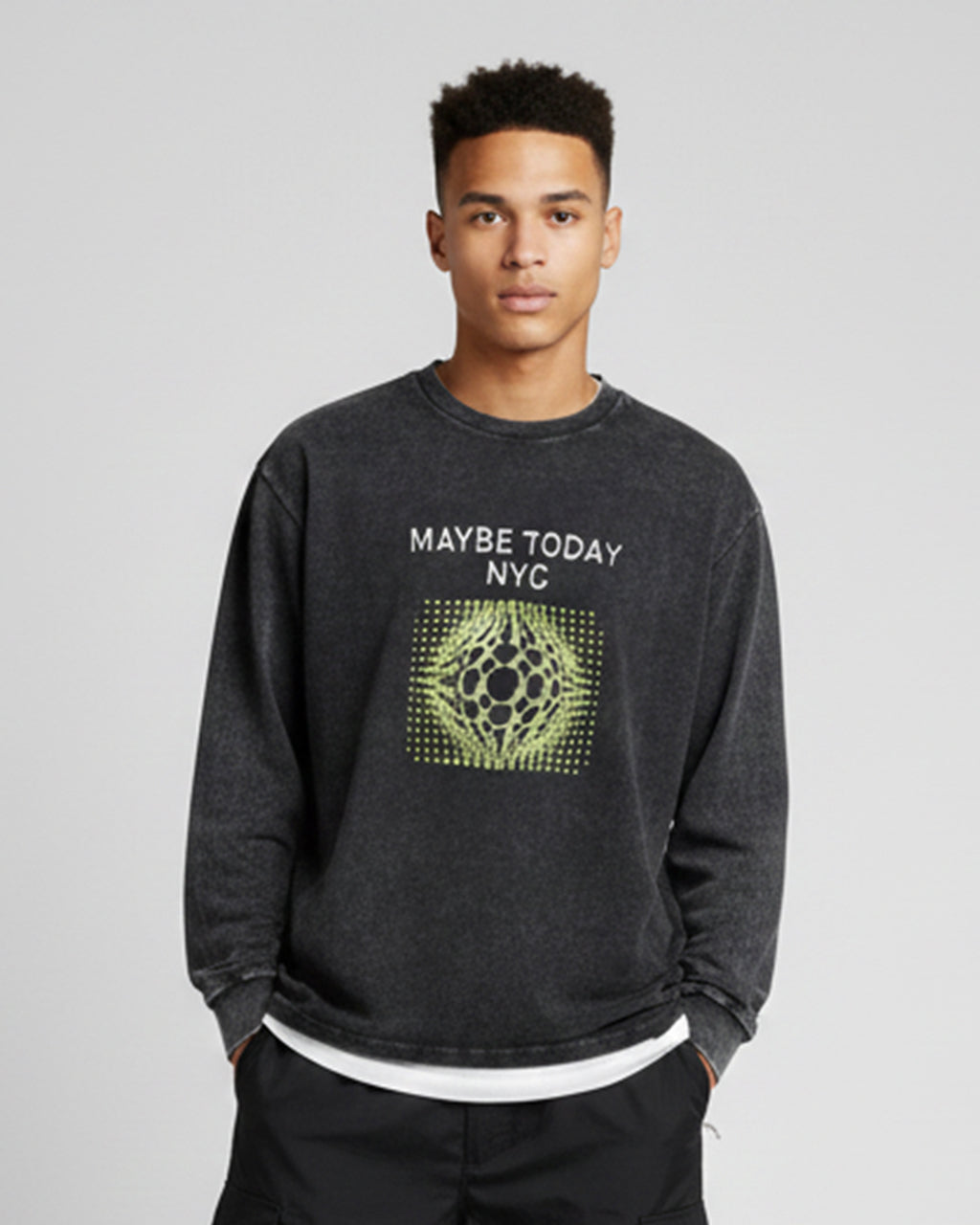 Radiation Mineral Wash Waffle Oversized T-Shirt