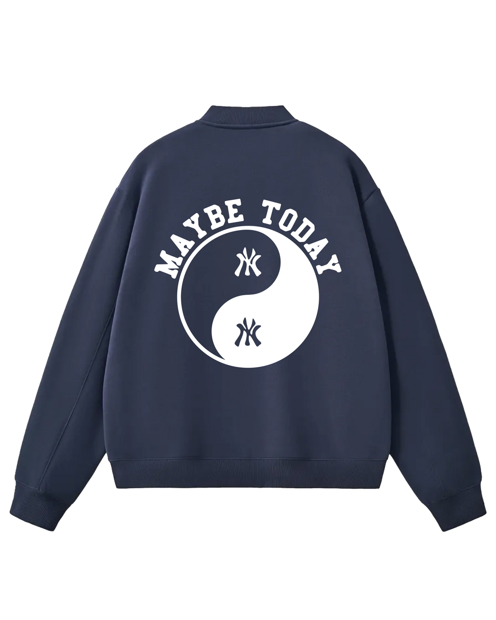 yiNYang Zip-Up Fleeced Varsity Jacket