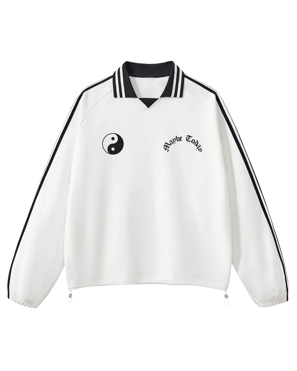 Yin Yang Lapel Collar Sweatshirt Jersey